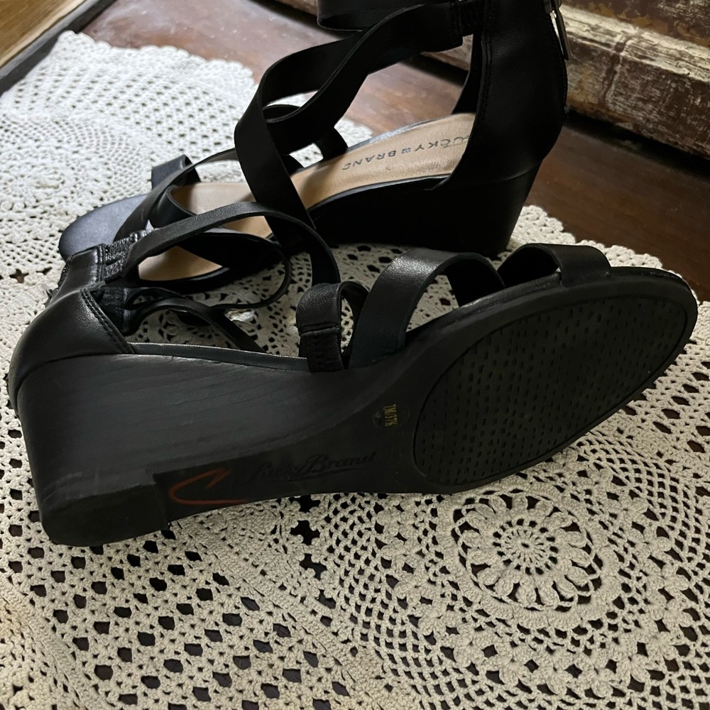 Lucky Brand Sandals Black Size 7 Medium - Picture 5 of 9